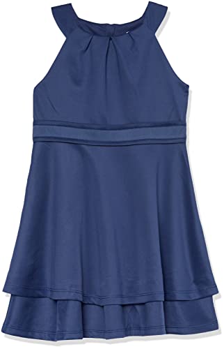 Calvin Klein Girls' Sleeveless Party Dress, Fit and Flare Silhouette, Round Neckline & Back Zip Closure-Back to results-ridibi