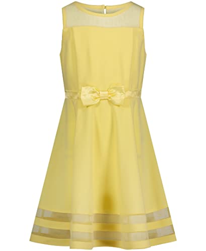 Calvin Klein Girls' Sleeveless Party Dress, Fit and Flare Silhouette, Round Neckline & Back Zip Closure-Back to results-ridibi