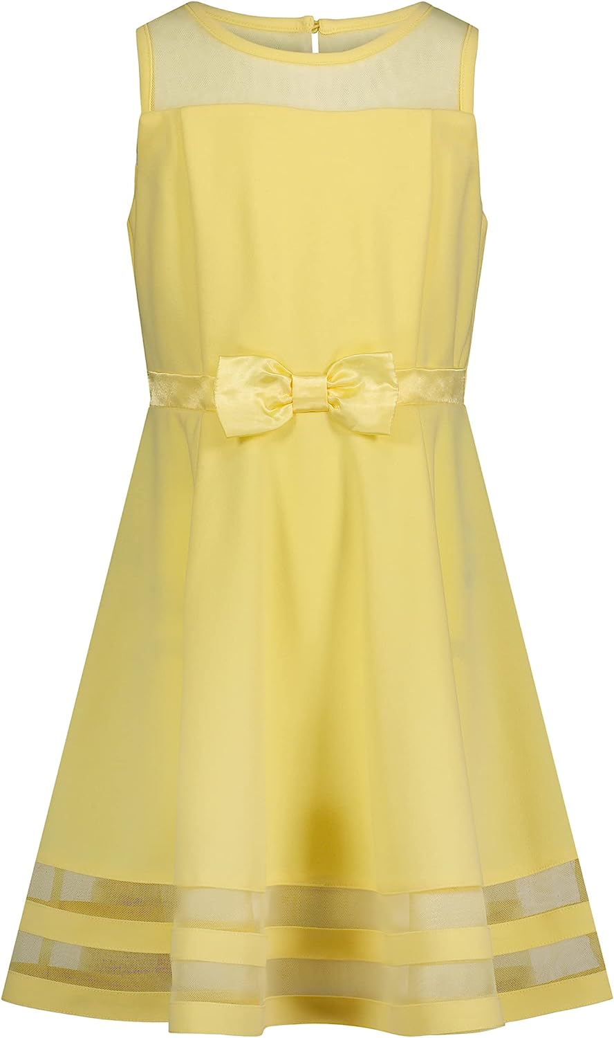 Calvin Klein Girls' Sleeveless Party Dress, Fit and Flare Silhouette, Round Neckline & Back Zip Closure-Back to results-ridibi