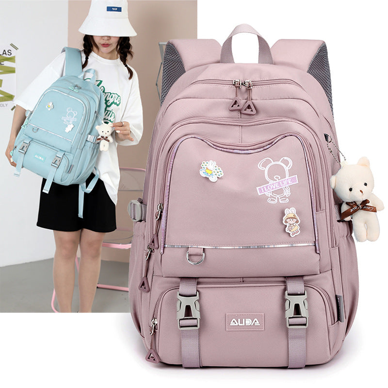 Girls' Large Capacity Student Backpack-Backpack-ridibi