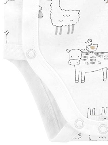 Carter's Unisex Babies' Short-Sleeve Side Snap Bodysuit, Pack of 5-Side -Snap-ridibi