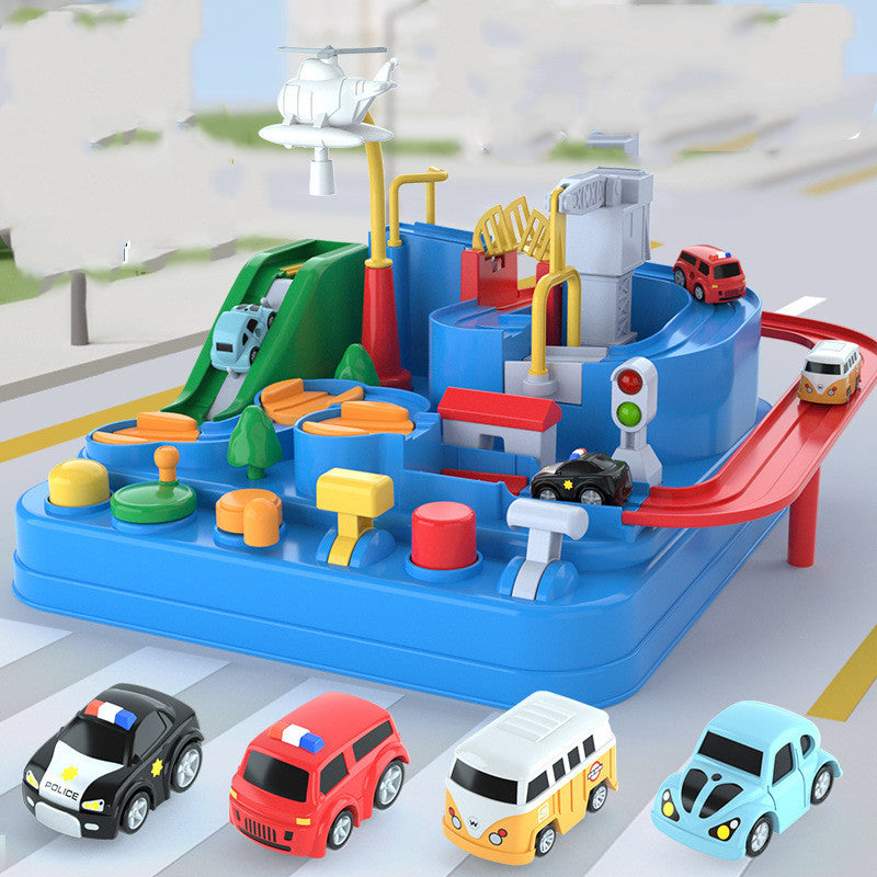 Cars Pass Through Big Adventure Parking Lot Rail Car Toy Car Track Kids Toy-Toys-ridibi