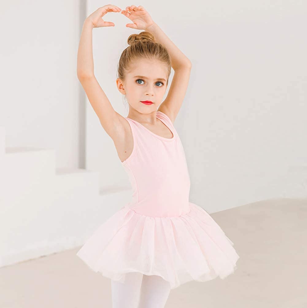 Girls Ballet Leotards Dance Skirt Dress Outfit (Toddler/Little Kid/Big Kid)-Ballet Dress-ridibi