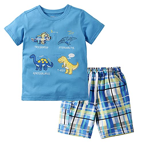 Toddler Boy Clothes Boys Summer Outfits Cotton Short Sleeve T-Shirt & Shorts Set 2-7Yrs-Back to results-ridibi