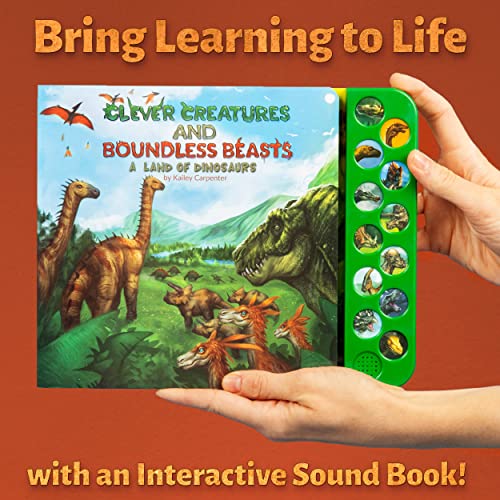Dinosaur Toys for Kids - Interactive Dinosaur Sound Book w/Realistic Roars & 12 Large Dinosaur Toys (7") - Interactive Set of Dino Toys for Kids 3+, Toy Dinosaurs for Toddlers (Without Mat)-Back to results-ridibi