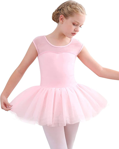 Girls Ballet Leotards Dance Skirt Dress Outfit (Toddler/Little Kid/Big Kid)-Ballet Dress-ridibi