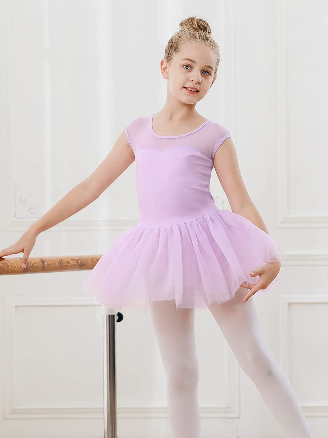 Girls Ballet Leotards Dance Skirt Dress Outfit (Toddler/Little Kid/Big Kid)-Ballet Dress-ridibi