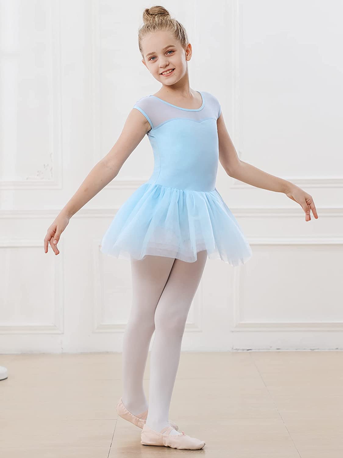 Girls Ballet Leotards Dance Skirt Dress Outfit (Toddler/Little Kid/Big Kid)-Ballet Dress-ridibi