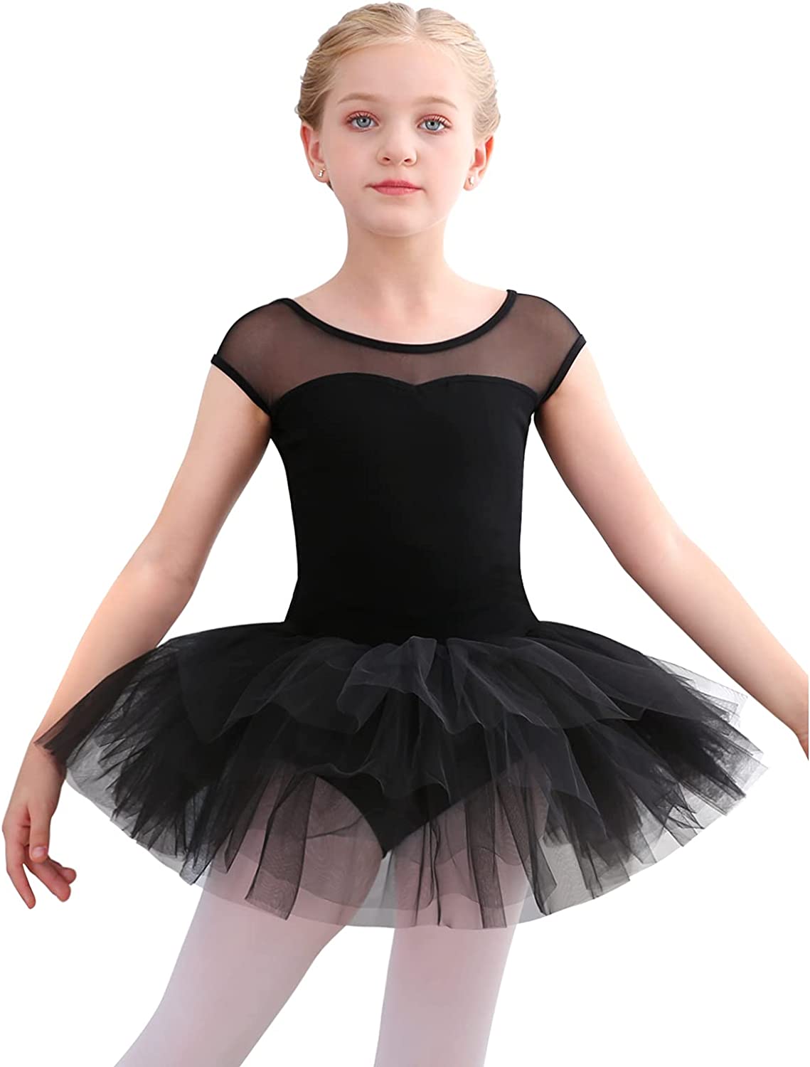 Girls Ballet Leotards Dance Skirt Dress Outfit (Toddler/Little Kid/Big Kid)-Ballet Dress-ridibi