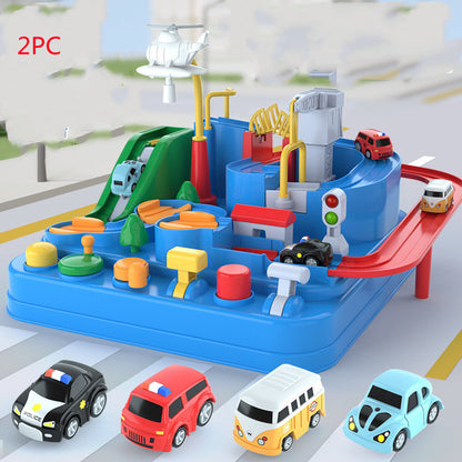 Cars Pass Through Big Adventure Parking Lot Rail Car Toy Car Track Kids Toy-Toys-ridibi