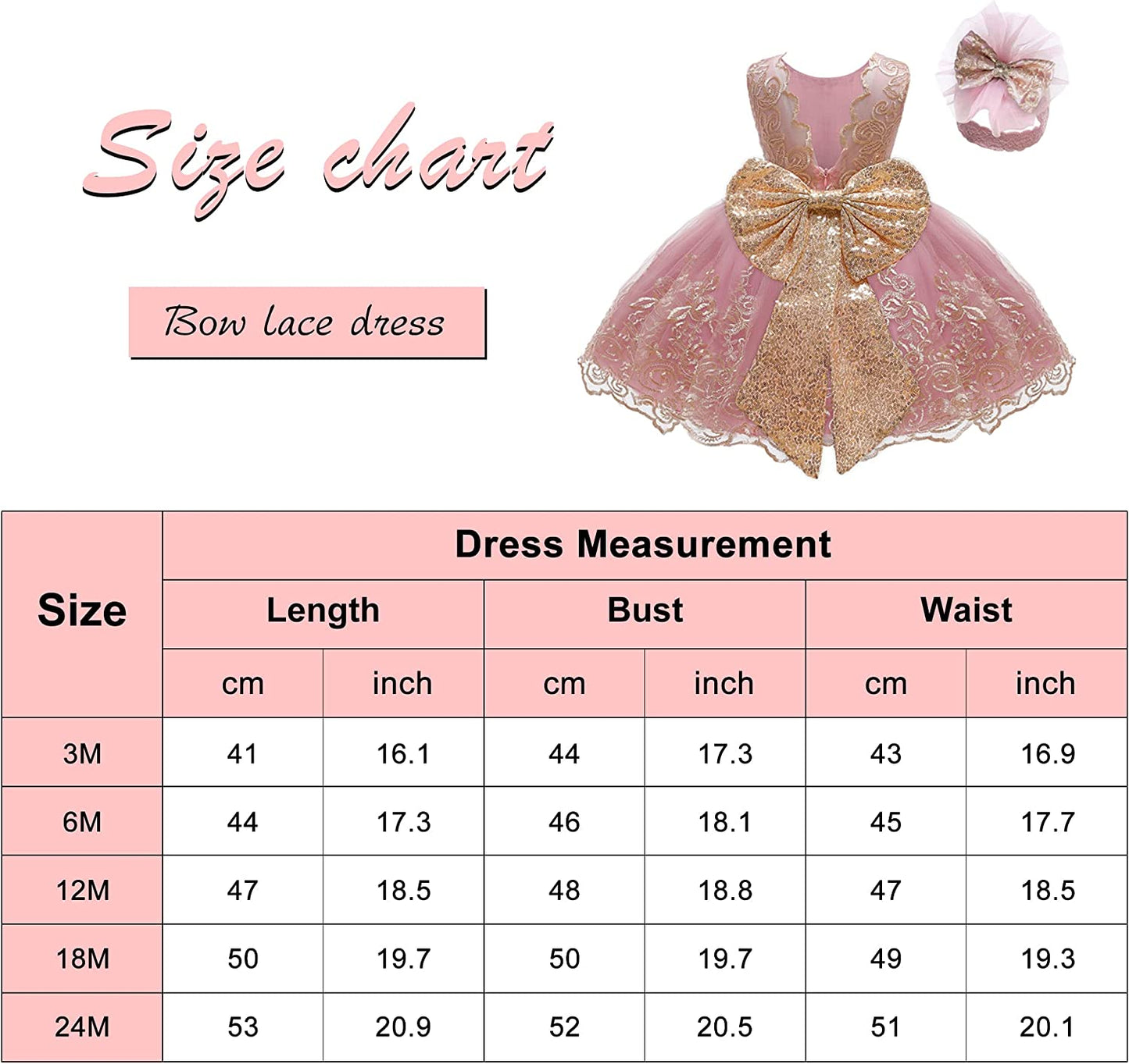 Baby Girls Ruffle Lace Backless with Headwear,Bowknot Flower Dresses Pageant Party Wedding Baby Girl Dress-Dress-ridibi