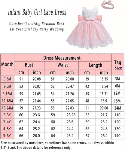 Baby Girls Ruffle Lace Backless with Headwear,Bowknot Flower Dresses Pageant Party Wedding Baby Girl Dress-Dress-ridibi