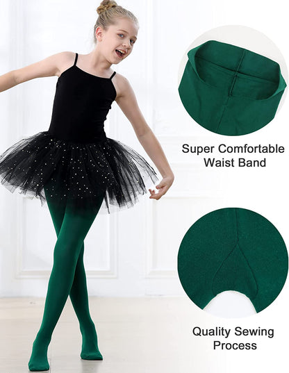 Girls Ballet Dance Students School Footed Tight (Toddler/Little Kid/Big Kid)-Tights-ridibi