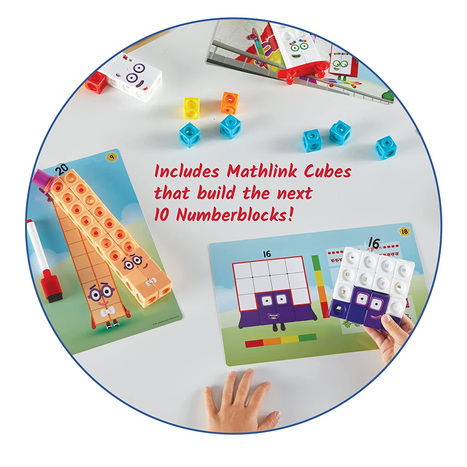 Numberblocks MathLink Cubes 11-20 Activity Set, 30 Numberblocks Activities Linked to TV Episodes, 155 NumberBlocks MathLink Cubes, Numberblocks Toys, Math Cubes, Homeschool Supplies-Back to results-ridibi