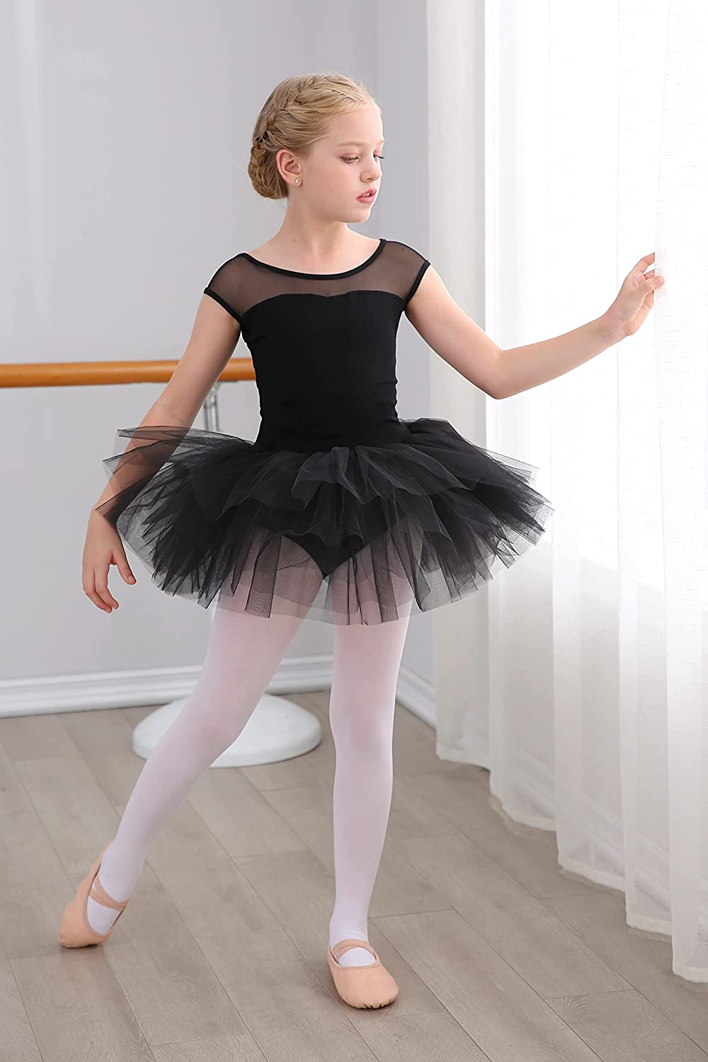 Girls Ballet Leotards Dance Skirt Dress Outfit (Toddler/Little Kid/Big Kid)-Ballet Dress-ridibi