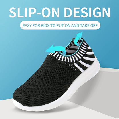 Boys Girls Sneakers Kids Lightweight Slip On Running Shoes Pink/Blue/Navy/Black Walking Shoes Breathable Tennis Shoes for Toddler/Little Kids/Big Kids-Sneakers-ridibi