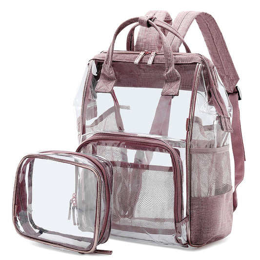 Transparent jelly backpack-Girls Backpack-ridibi