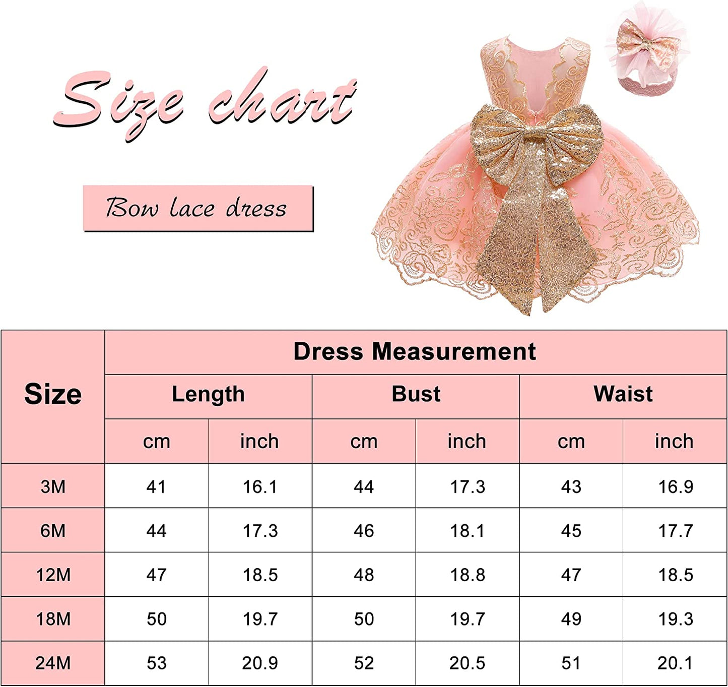 Baby Girls Ruffle Lace Backless with Headwear,Bowknot Flower Dresses Pageant Party Wedding Baby Girl Dress-Dress-ridibi