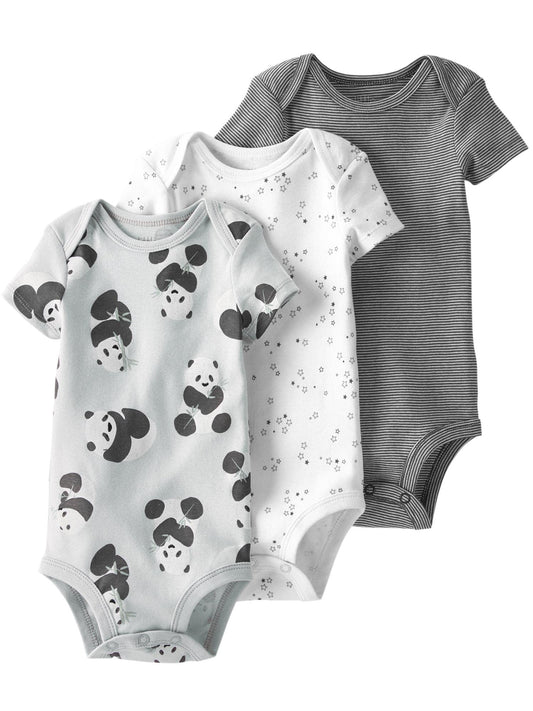 Little Planet By Carter's Baby 3-Pack Organic Cotton Rib Bodysuits-Bodysuits-ridibi