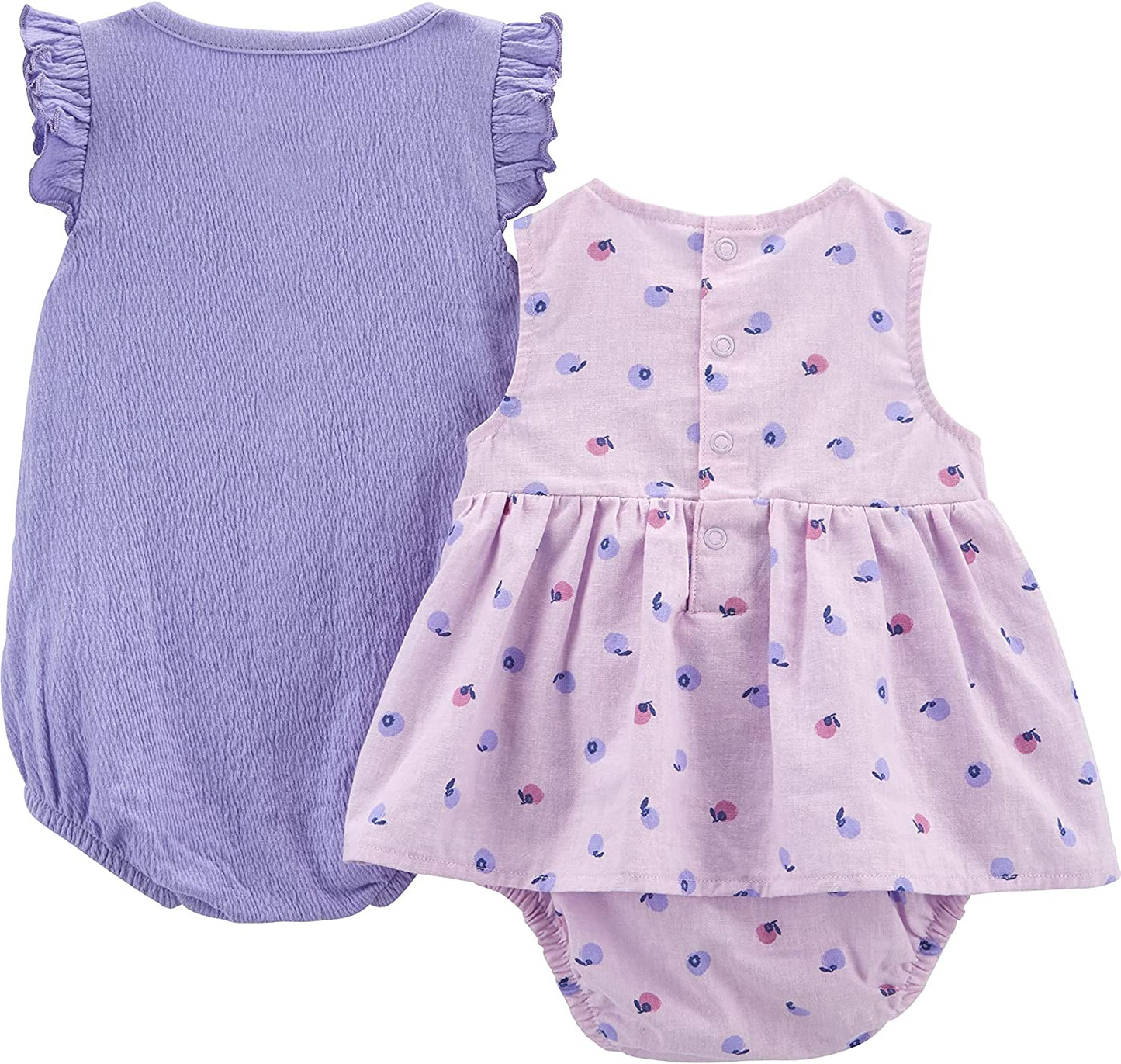 Carter's Baby Girls Sleeveless Rompers-Rompers-ridibi