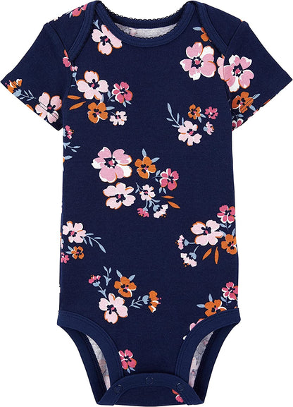Carter's Baby Girls' Short-Sleeve Bodysuit, Pack of 6-Bodysuits-ridibi