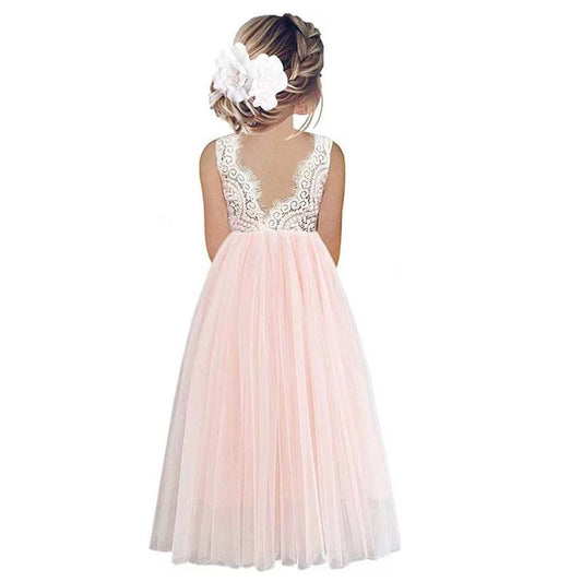 Flower Girl Dress Baby Kids Summer Princess Party Lace Wedding Birthday Dresses Children Clothing-Party Dress-ridibi