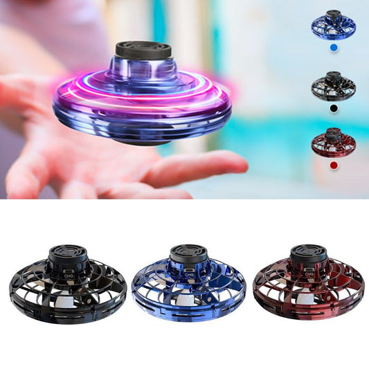 Flynova Mini Drone LED UFO Type Flying Helicopter Spinner Fingertip Upgrade Flight Gyro Drone Toy Kids Gift-Toy-ridibi