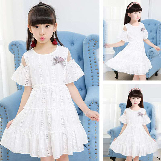 Cute Western Style Girls Summer Princess Dress Pure Cotton-Dress-ridibi