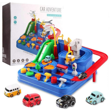 Cars Pass Through Big Adventure Parking Lot Rail Car Toy Car Track Kids Toy-Toys-ridibi