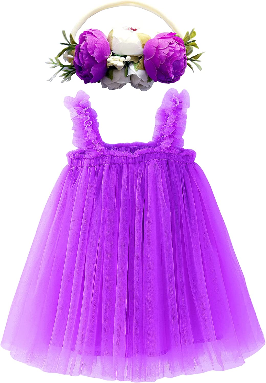 Dress for Toddler Girls,Baby Girl skirt set with flower headband-Dress-ridibi