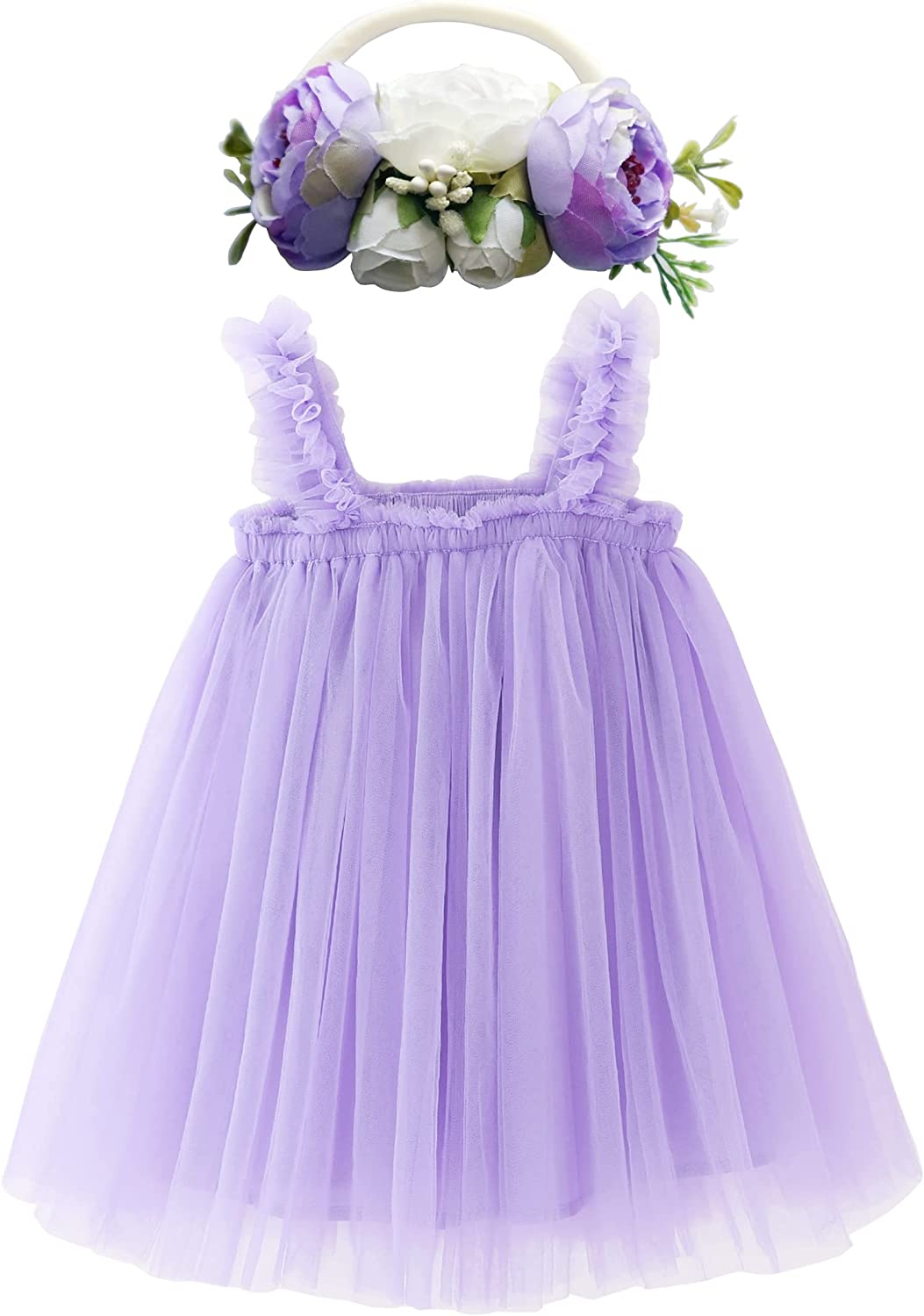 Dress for Toddler Girls,Baby Girl skirt set with flower headband-Dress-ridibi