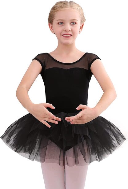 Girls Ballet Leotards Dance Skirt Dress Outfit (Toddler/Little Kid/Big Kid)-Ballet Dress-ridibi