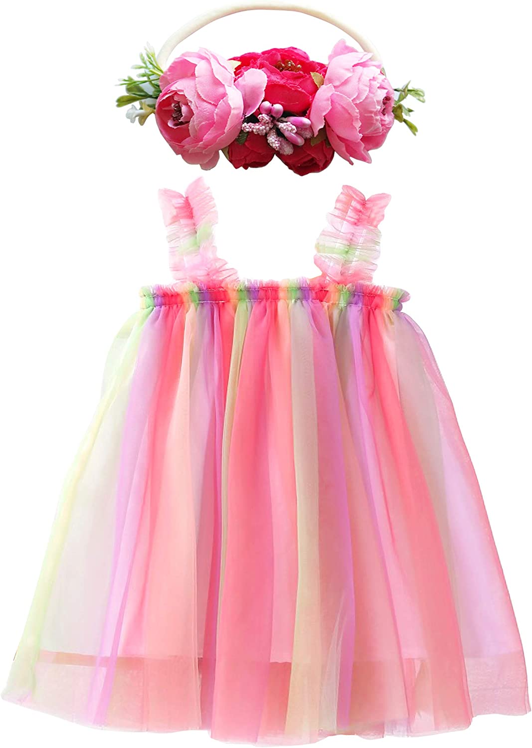 Dress for Toddler Girls,Baby Girl skirt set with flower headband-Dress-ridibi