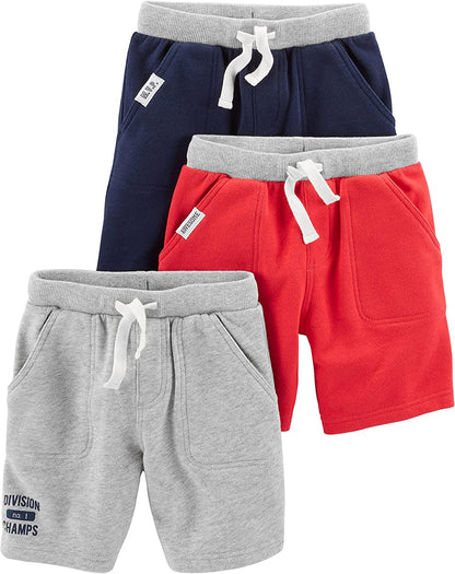 Carter's Babies, Toddlers, and Boys' Knit Shorts, Multipacks-shorts-ridibi