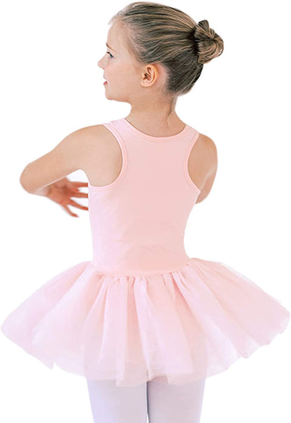 Girls Ballet Leotards Dance Skirt Dress Outfit (Toddler/Little Kid/Big Kid)-Ballet Dress-ridibi