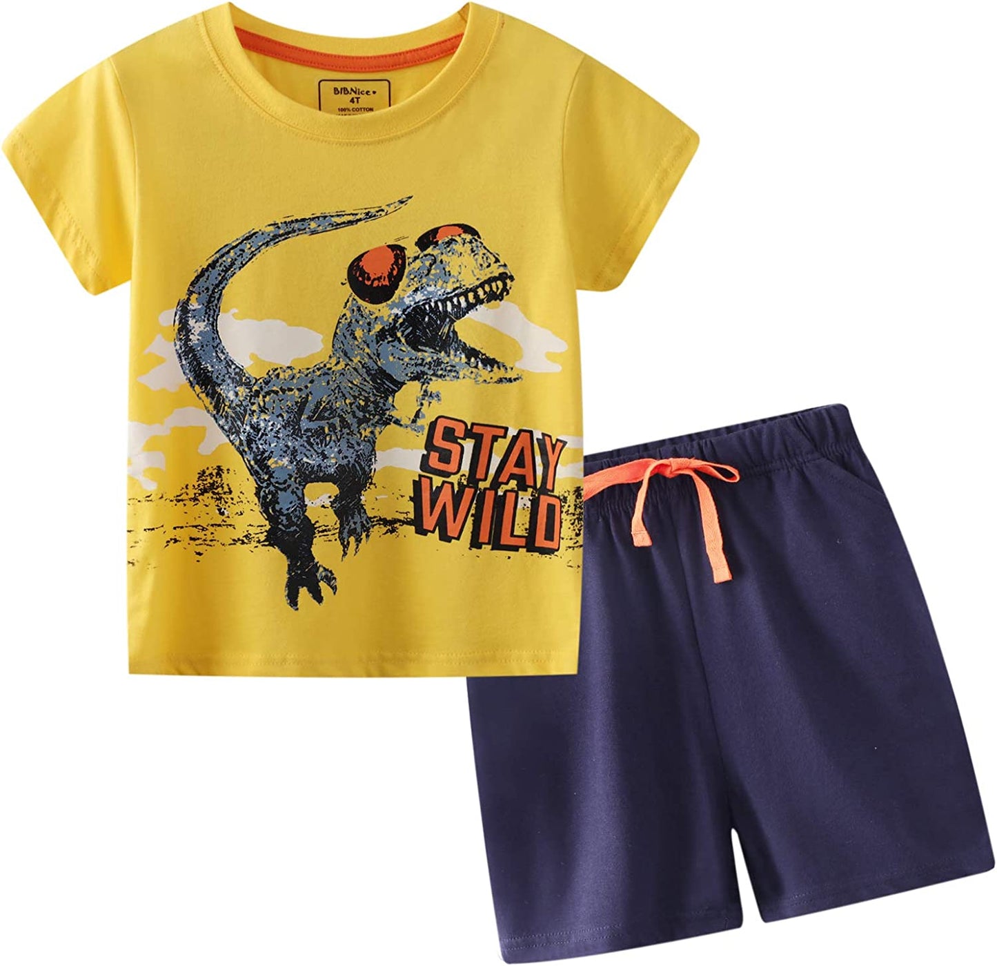 Toddler Boy Clothes Kids Summer Outfits Shirt Short Sets 2-7T-Short Sets-ridibi