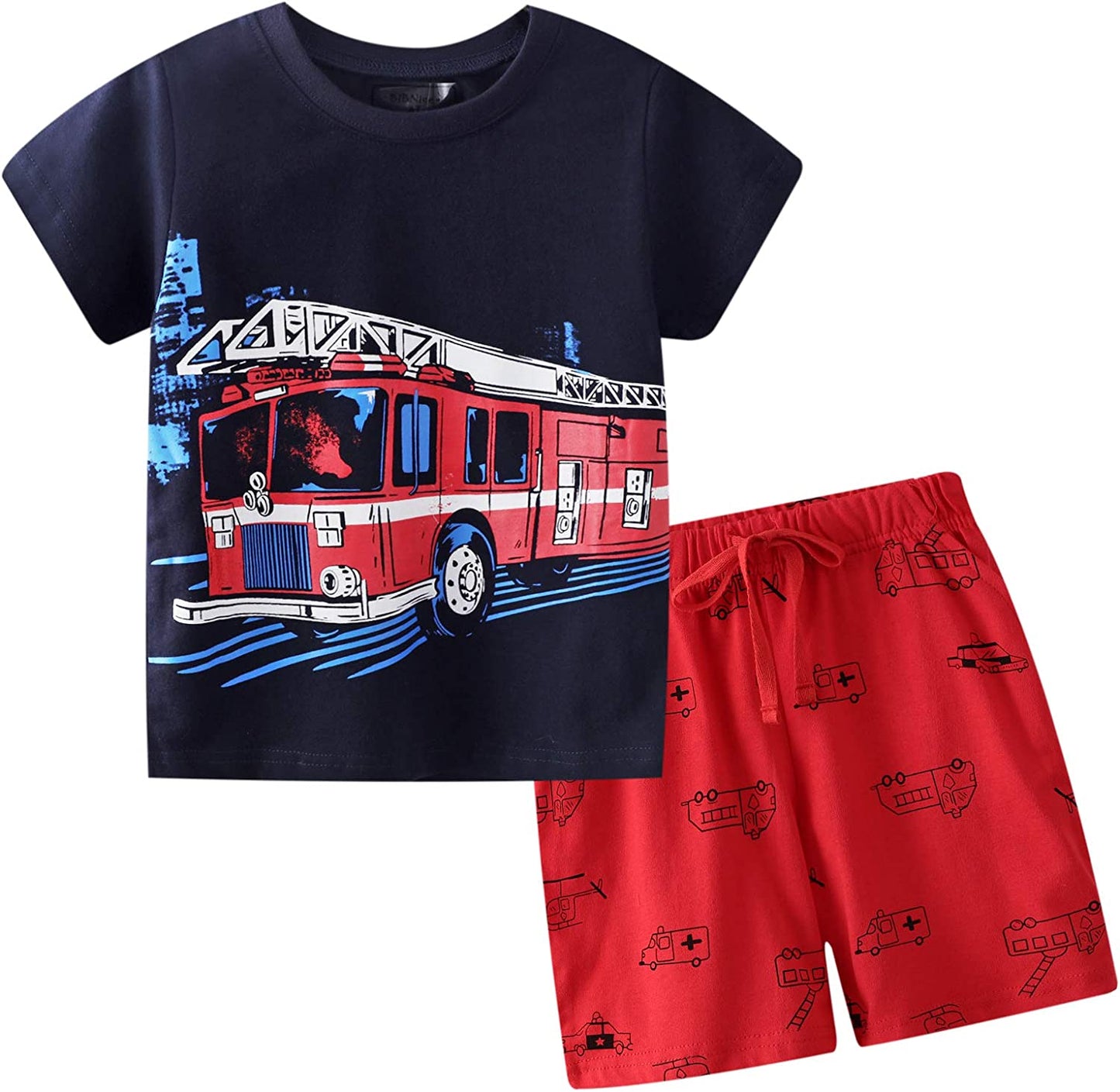 Toddler Boy Clothes Kids Summer Outfits Shirt Short Sets 2-7T-Short Sets-ridibi