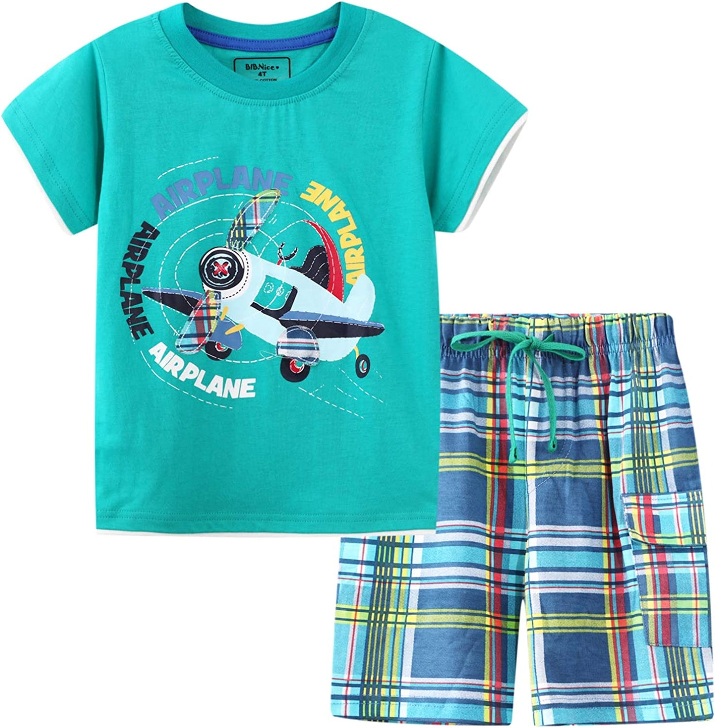 Toddler Boy Clothes Kids Summer Outfits Shirt Short Sets 2-7T-Short Sets-ridibi