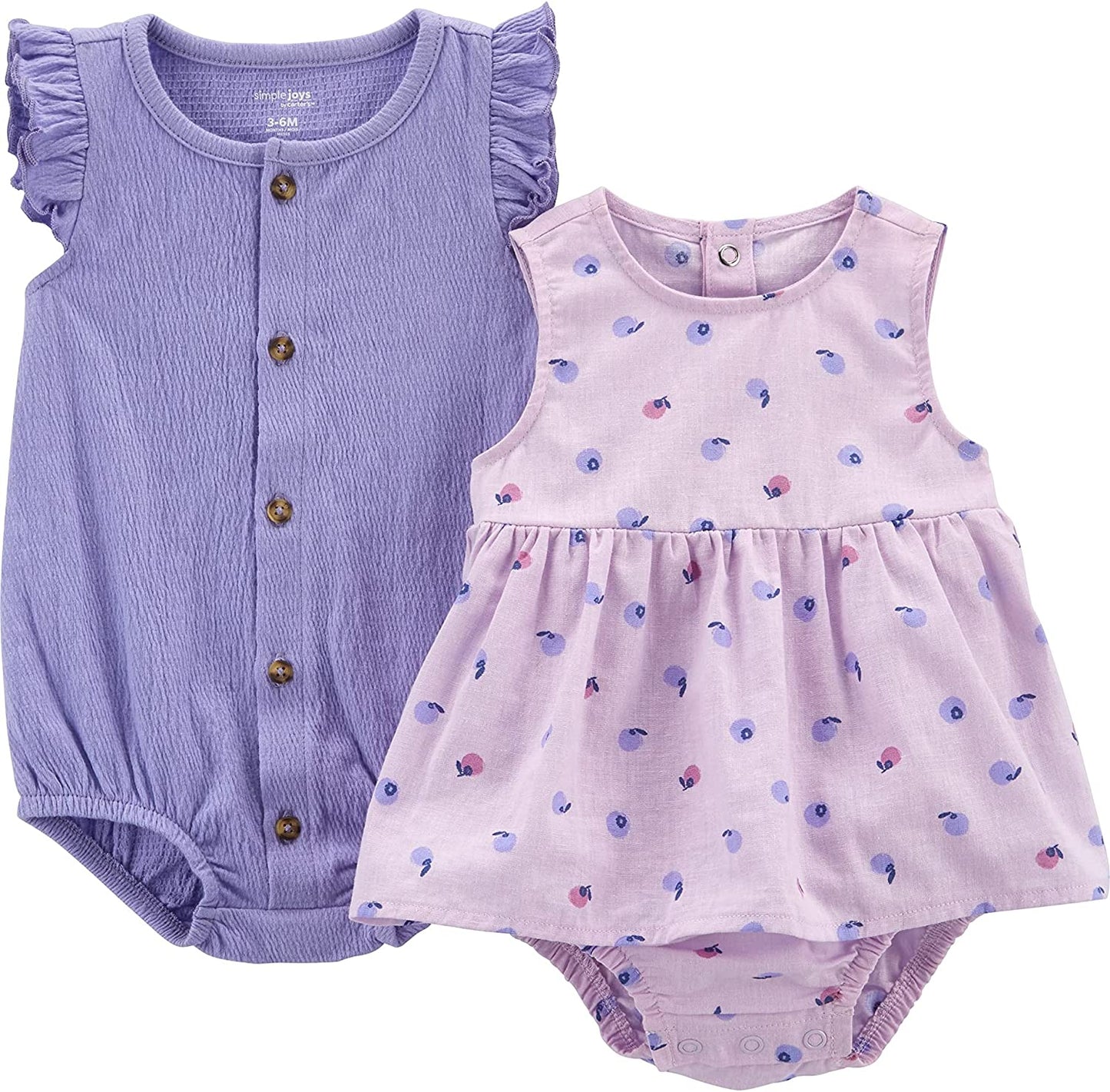 Carter's Baby Girls Sleeveless Rompers-Rompers-ridibi