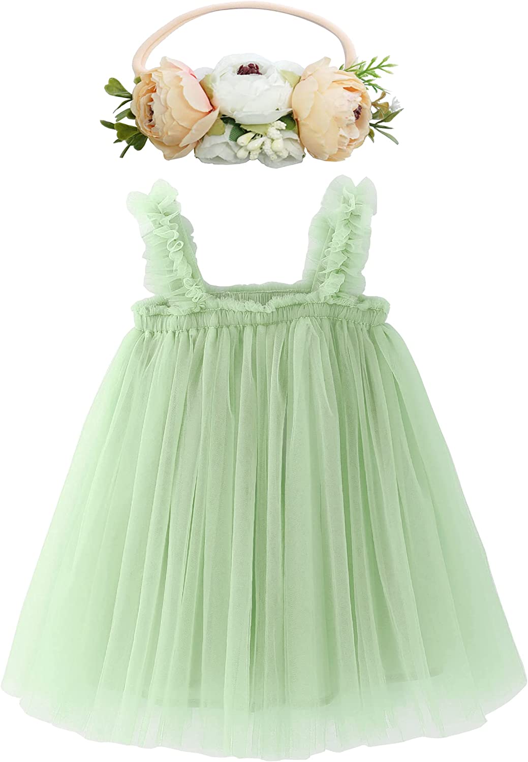 Dress for Toddler Girls,Baby Girl skirt set with flower headband-Dress-ridibi