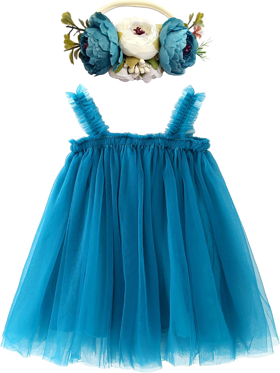 Dress for Toddler Girls,Baby Girl skirt set with flower headband-Dress-ridibi