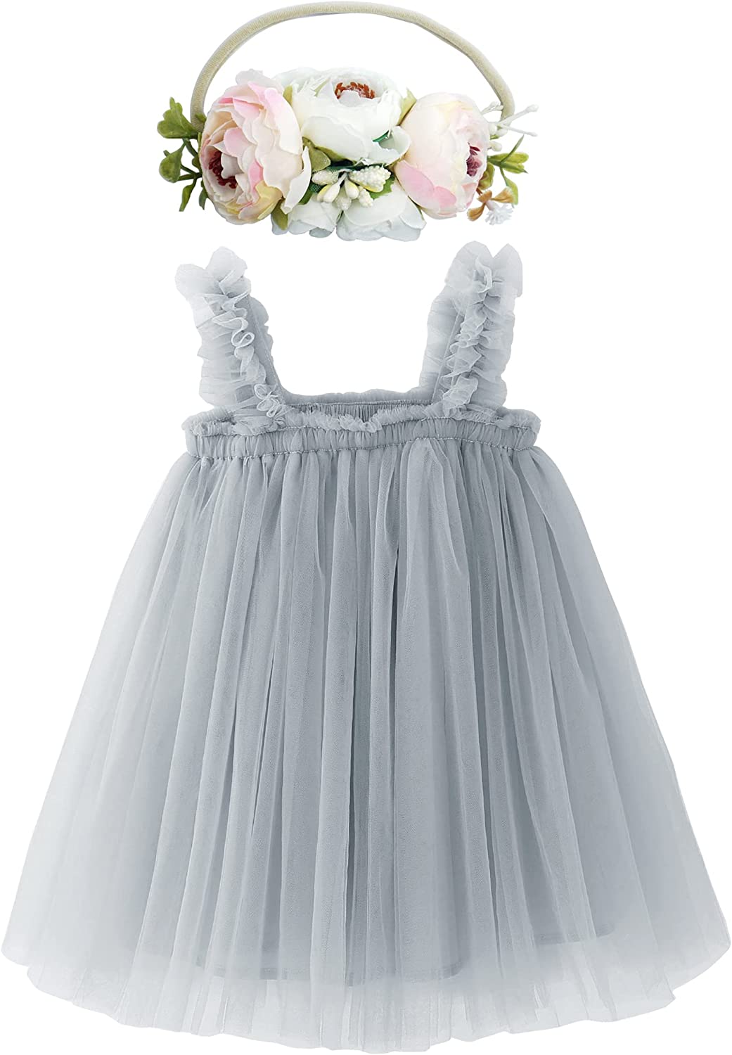 Dress for Toddler Girls,Baby Girl skirt set with flower headband-Dress-ridibi