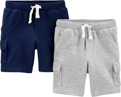 Carter's Babies, Toddlers, and Boys' Knit Shorts, Multipacks-shorts-ridibi