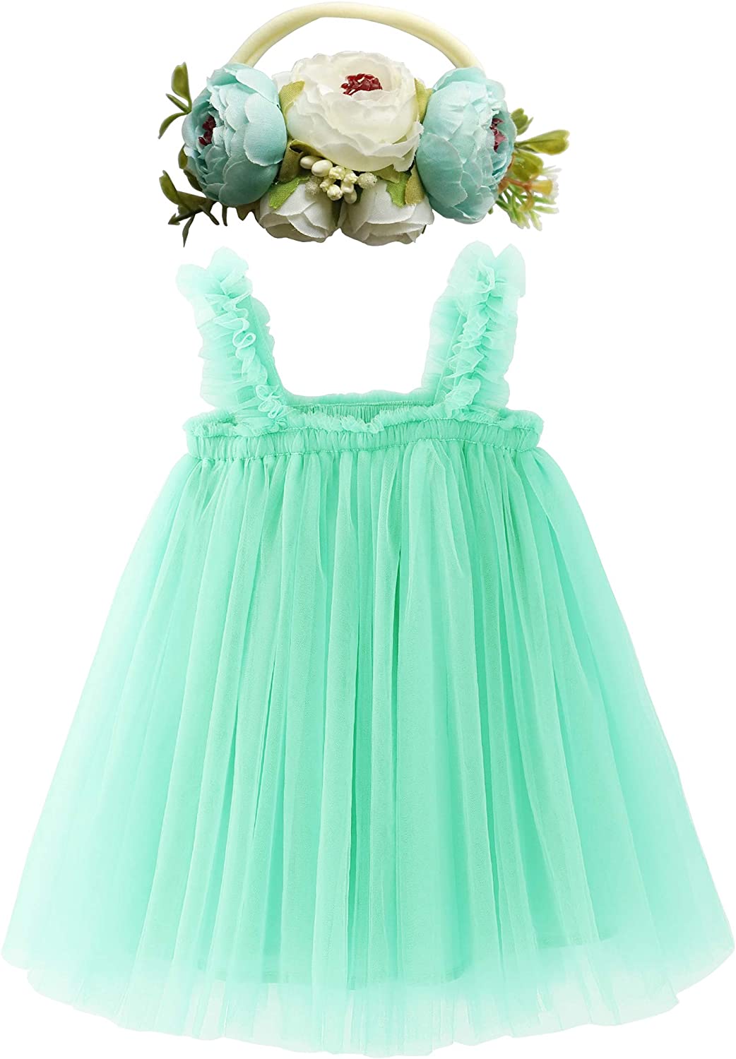 Dress for Toddler Girls,Baby Girl skirt set with flower headband-Dress-ridibi