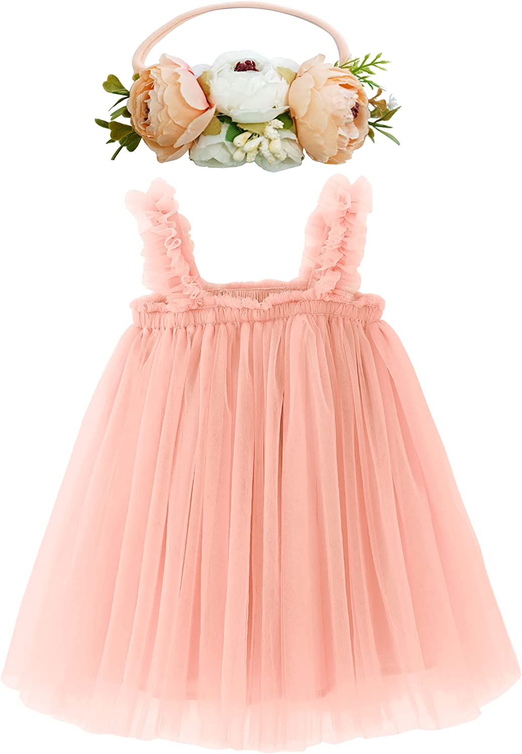 Dress for Toddler Girls,Baby Girl skirt set with flower headband-Dress-ridibi