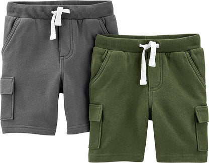 Carter's Babies, Toddlers, and Boys' Knit Shorts, Multipacks-shorts-ridibi