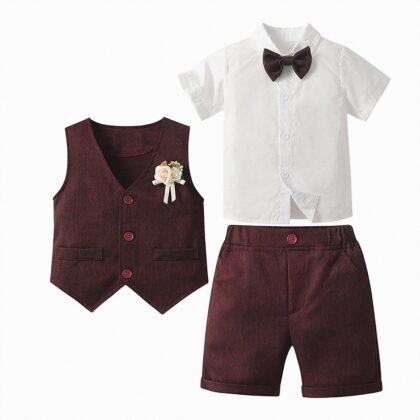 Baby Boy's Clothing Toddler Little Boy Outfit Kids Spring Summer Elastic Short Sleeve Training 12 18 24 Month 3T 4T 5T T Shirt and Shorts Set 2-Piece