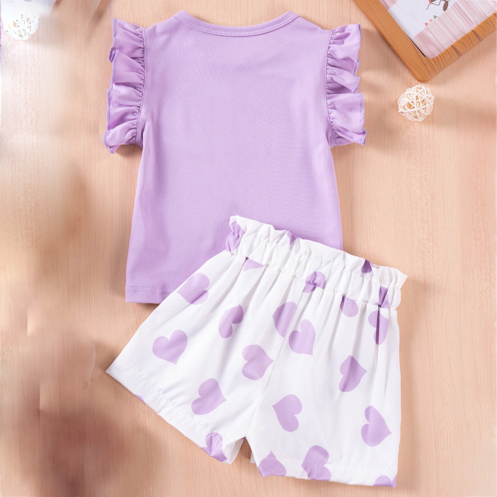 Baby Toddler Girls Floral Short Sleeve Tops T-Shirt Vest & Denim Shorts Set Kids 1T 2T 3T 4T 5T Clothes Summer Outfits Girls Summer Set 1-6 Years,1-2 Years - Image 5