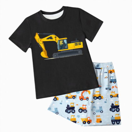 Boy Clothes Toddler Boys Outfit Sets Kids Spring Summer Truck Printed Short Sleeved Basketball 12 18 24 Month 3T 4T 5T Baby Boys' Clothing Outfits Set 2PCS