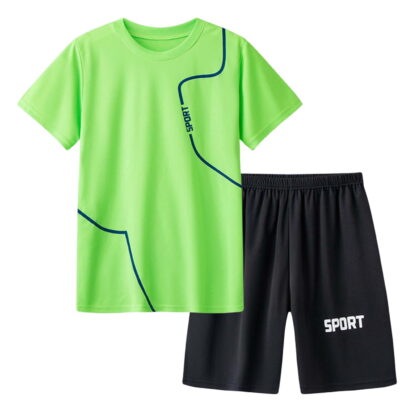 Boys Outfits Size 10-12 Youth Sets Kids Boy Clothes Outfits Athletic Short-Sleeve Shirt and Active Shorts Set
